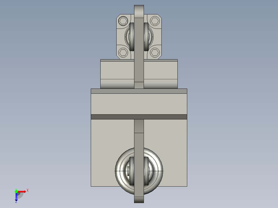 冲压机3D模型俯视图
