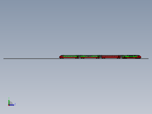 荷兰铁路欧洲快车模型3D图纸 Solidworks设计 附工程图左视缩略图