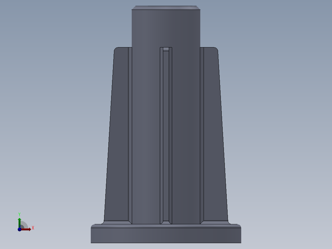 底座建模 机械零部件前视图