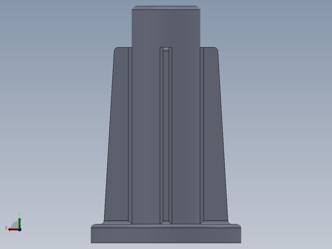 底座建模 机械零部件后视图