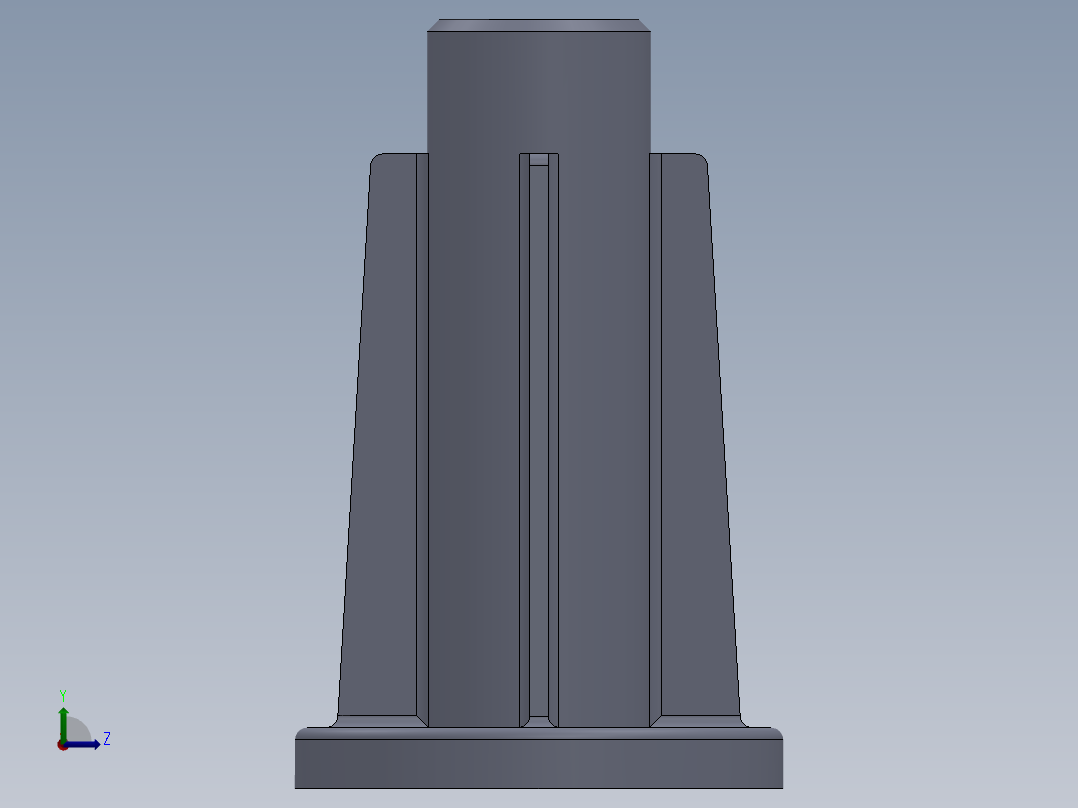 底座建模 机械零部件左视图