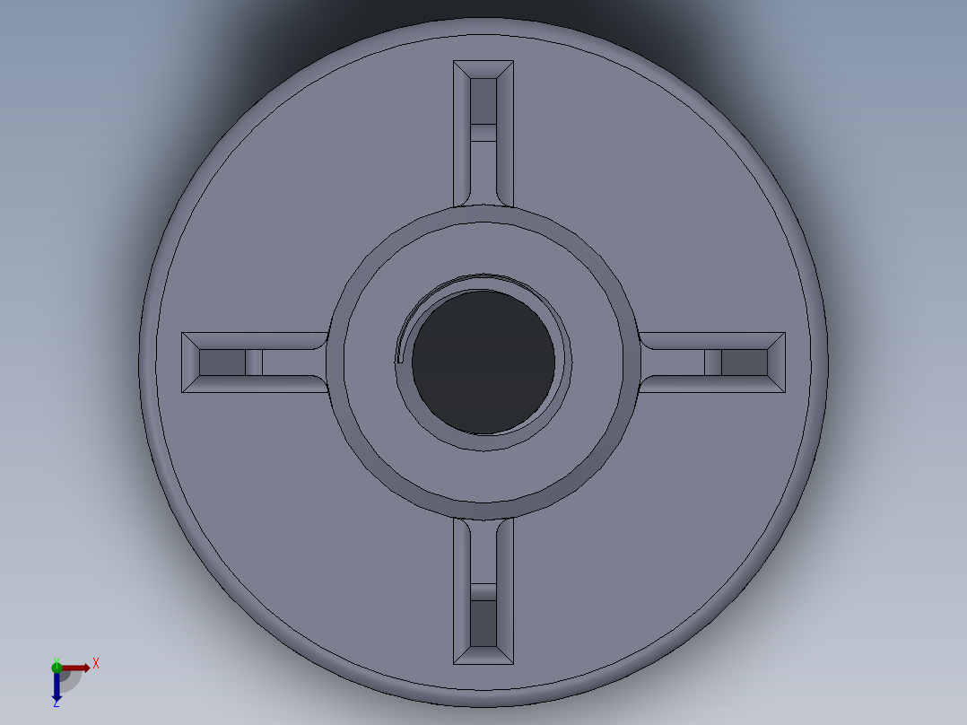 底座建模 机械零部件俯视图