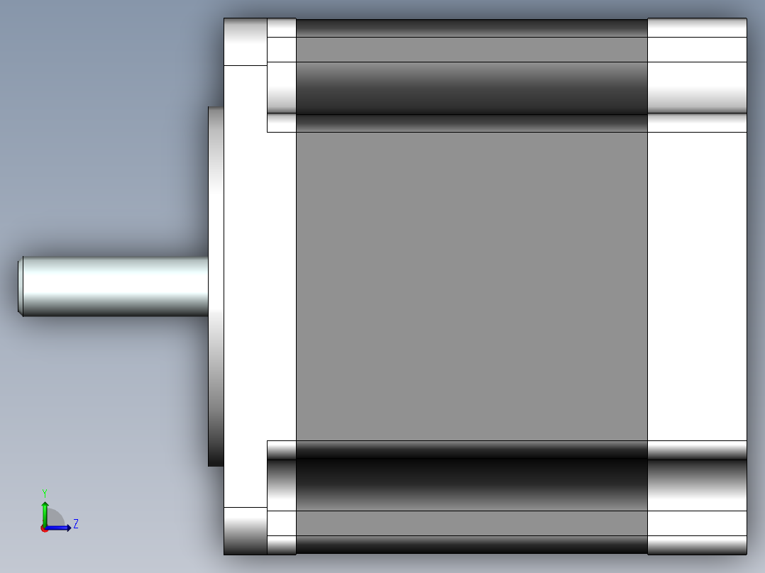 雷塞57步进电机两相_57HS09左视图