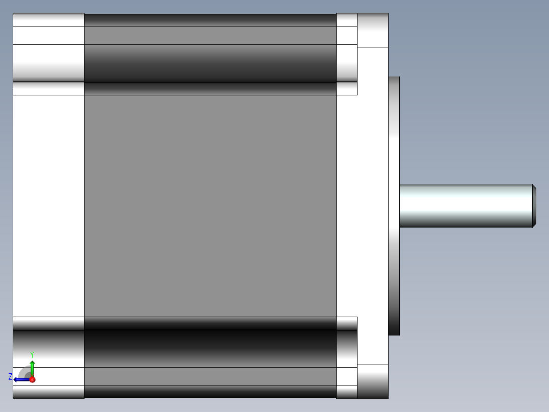 雷塞57步进电机两相_57HS09右视图