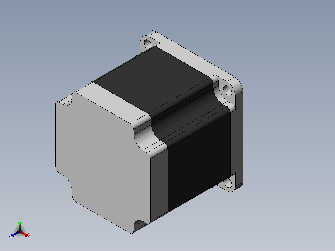 雷塞57步进电机两相_57HS09正等轴测图