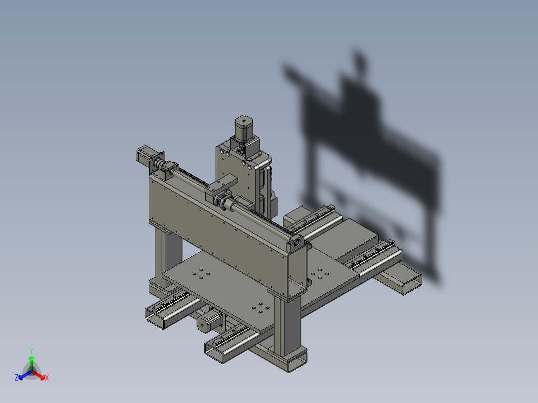 爱好数控钢框架主视图