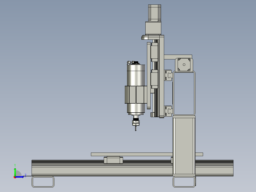 爱好数控钢框架左视图
