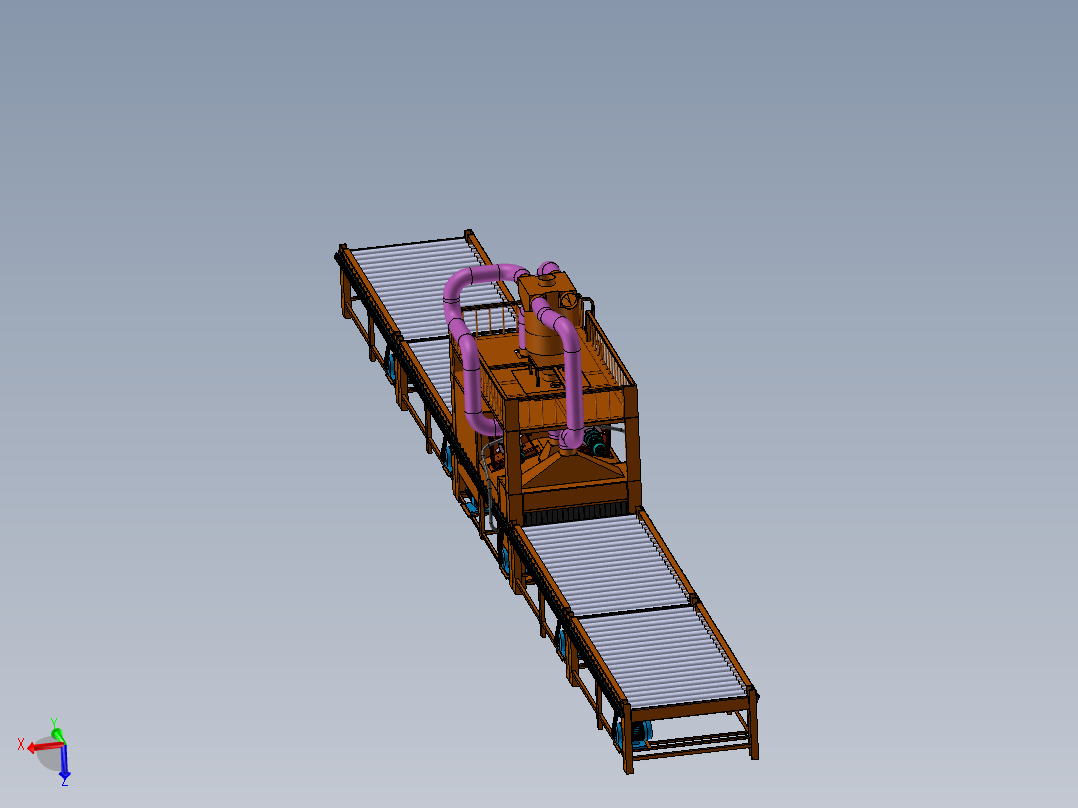 通过式双面抛丸机设计