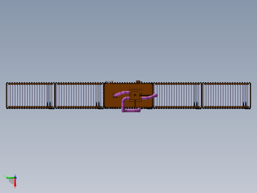 通过式双面抛丸机设计俯视缩略图