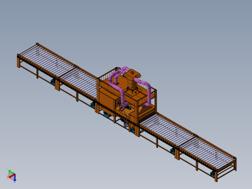 通过式双面抛丸机设计正等轴测缩略图