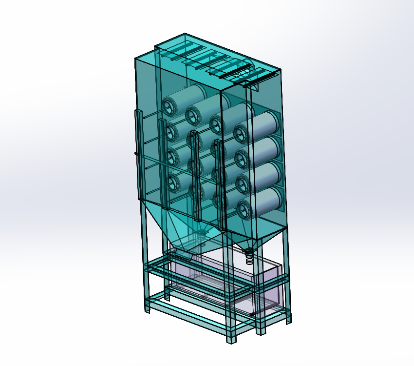 通过式双面抛丸机设计