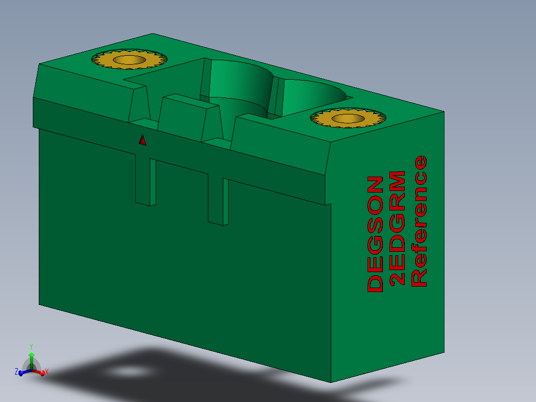 DEGSON 2EDG（M） 系列 5.0mm 螺丝锁紧可插拔接线端子组-2EDGRM-5.0_5.08-xxP-14-00AH主视图