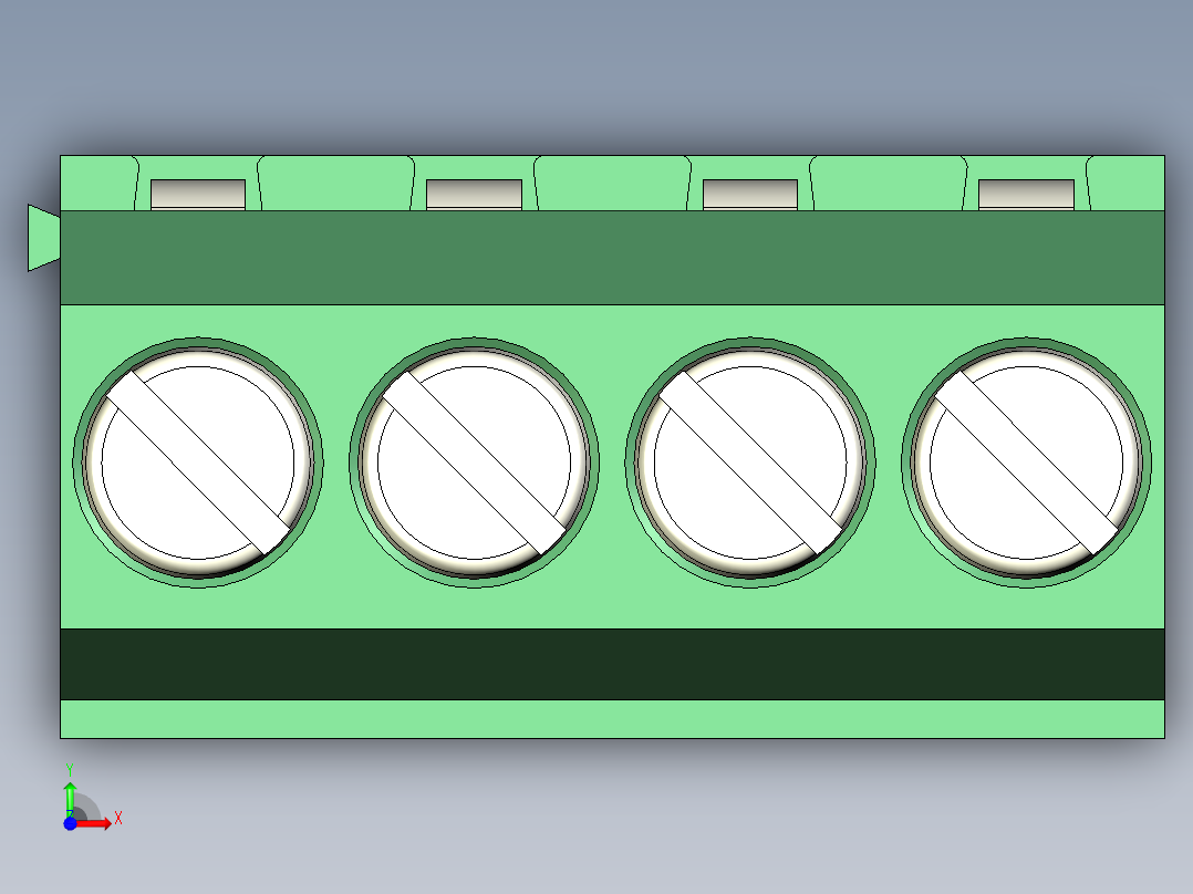 PCB Terminal Block 4 DEG381-3.5前视图