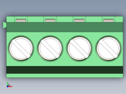 PCB Terminal Block 4 DEG381-3.5前视缩略图