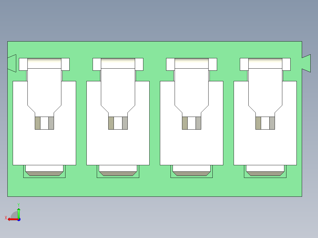PCB Terminal Block 4 DEG381-3.5后视图