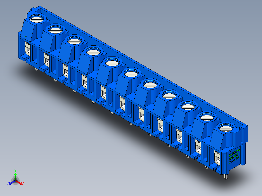 DEGSON DG365 系列 7.5mm 接线端子-DG365-7.5-11P-12-00AH主视图