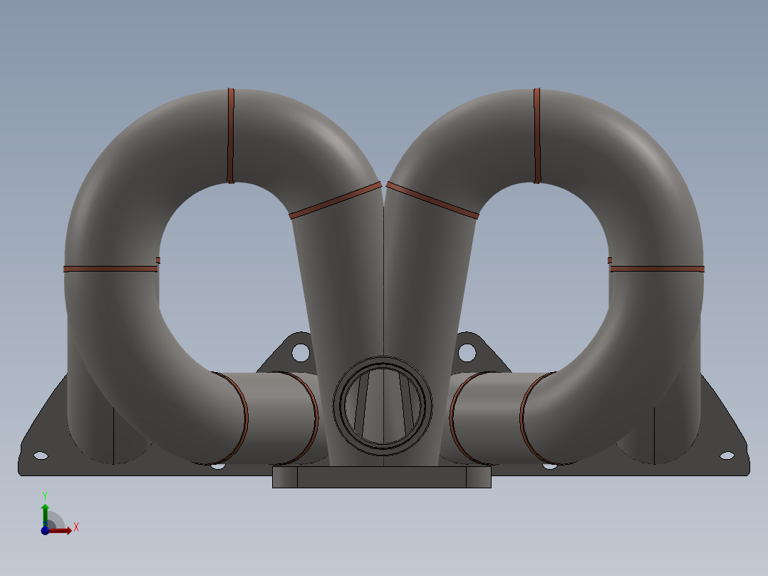 拉姆喇叭排气歧管前视图