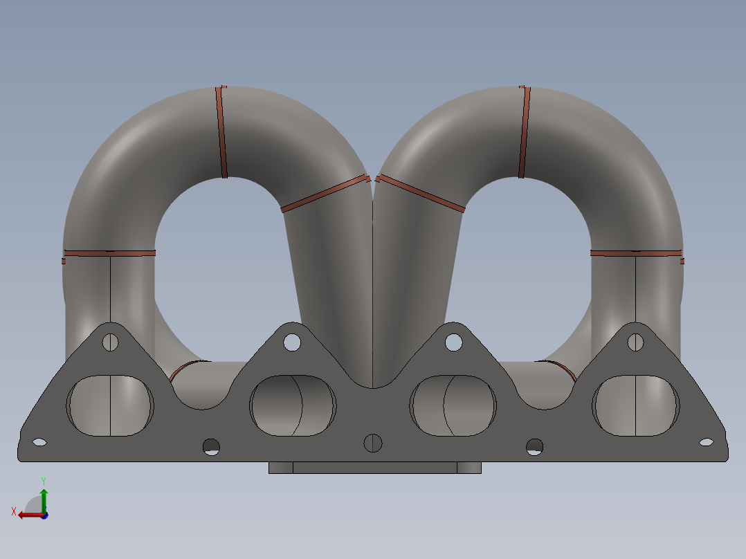 拉姆喇叭排气歧管后视图