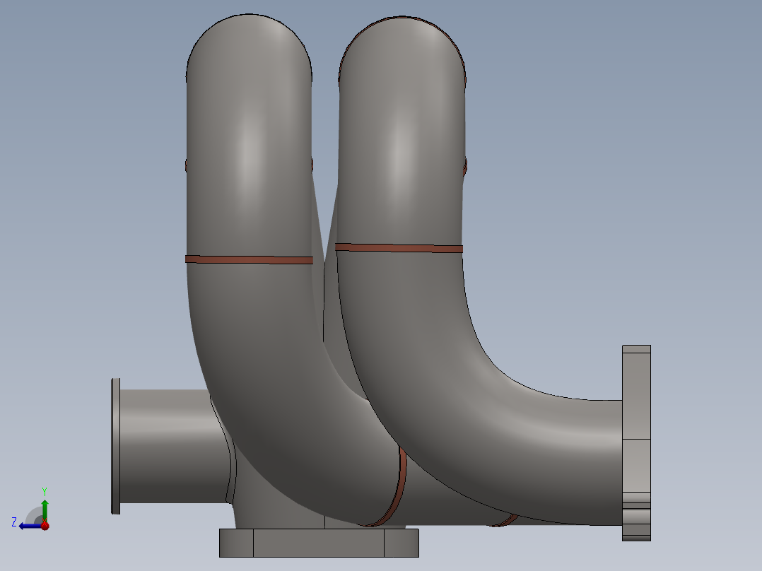 拉姆喇叭排气歧管右视图