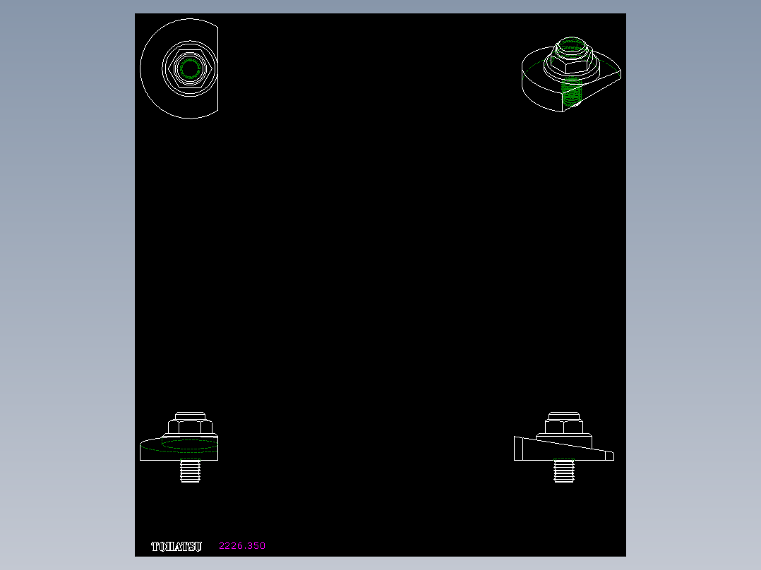 扣件2226(B)-2D多系列多零件图纸模型