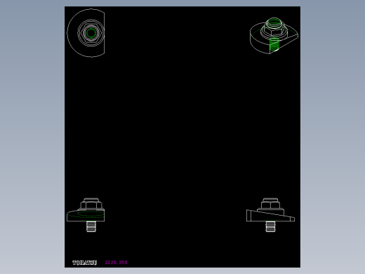 扣件2226(B)-2D多系列多零件图纸模型
