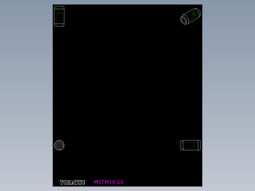 固定梢(有牙) MSTM-2D多系列多零件图纸模型