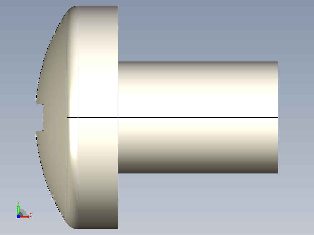 螺丝 M3.5 十字盘头-M3.5 x 5 Screw head.STEP前视图