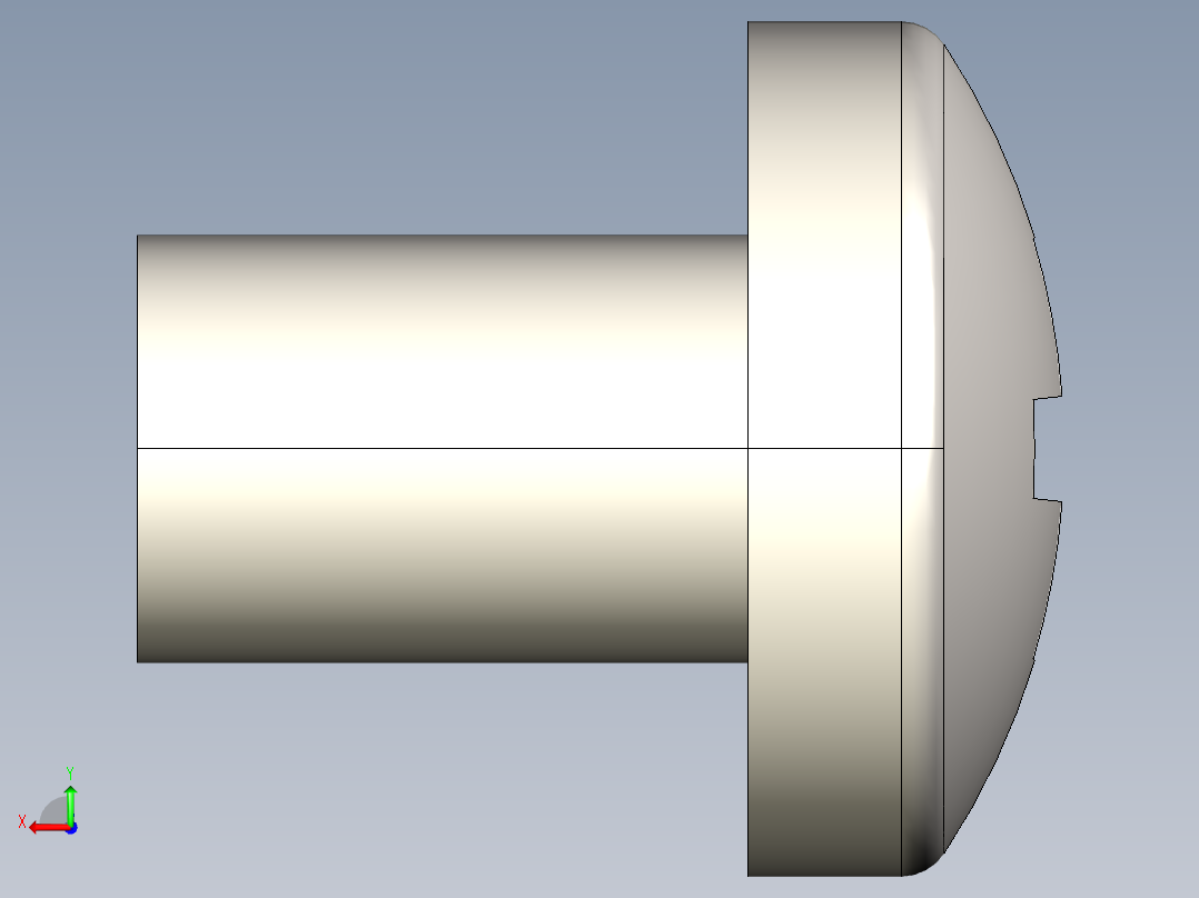 螺丝 M3.5 十字盘头-M3.5 x 5 Screw head.STEP后视图