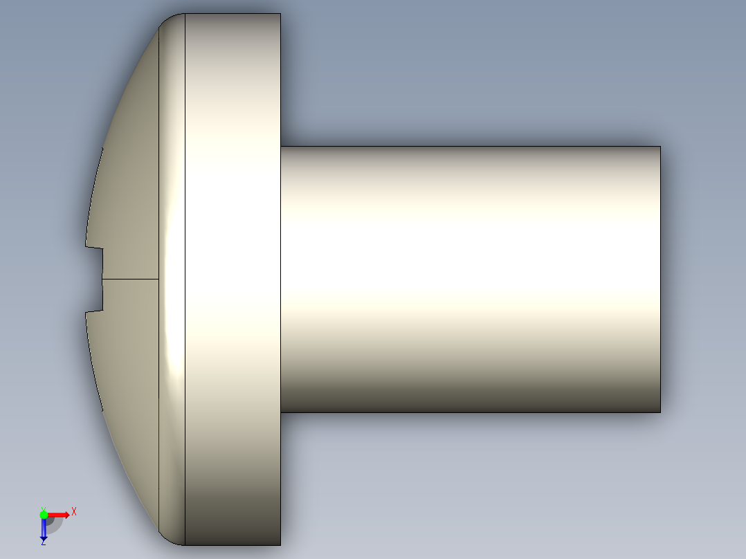 螺丝 M3.5 十字盘头-M3.5 x 5 Screw head.STEP俯视图