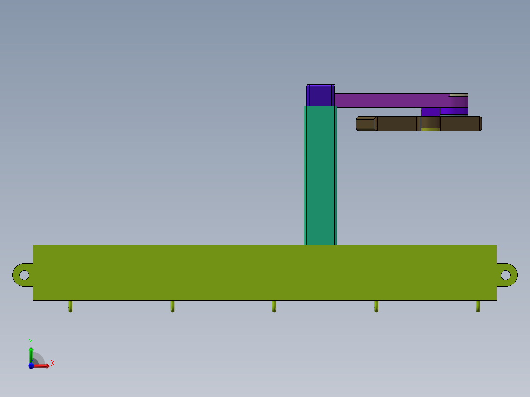 壁挂式多方位可旋转台灯前视图