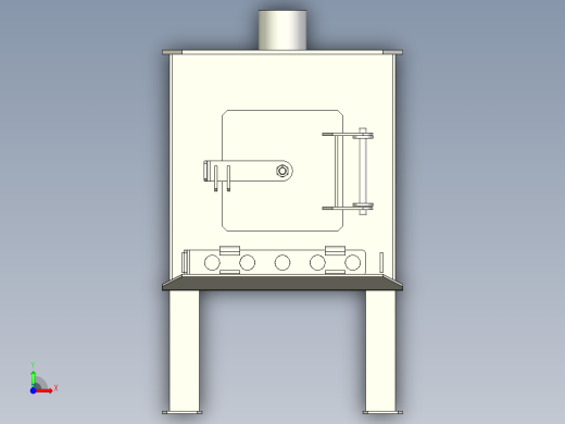 小型柴火壁炉 INV DXF PDF前视缩略图