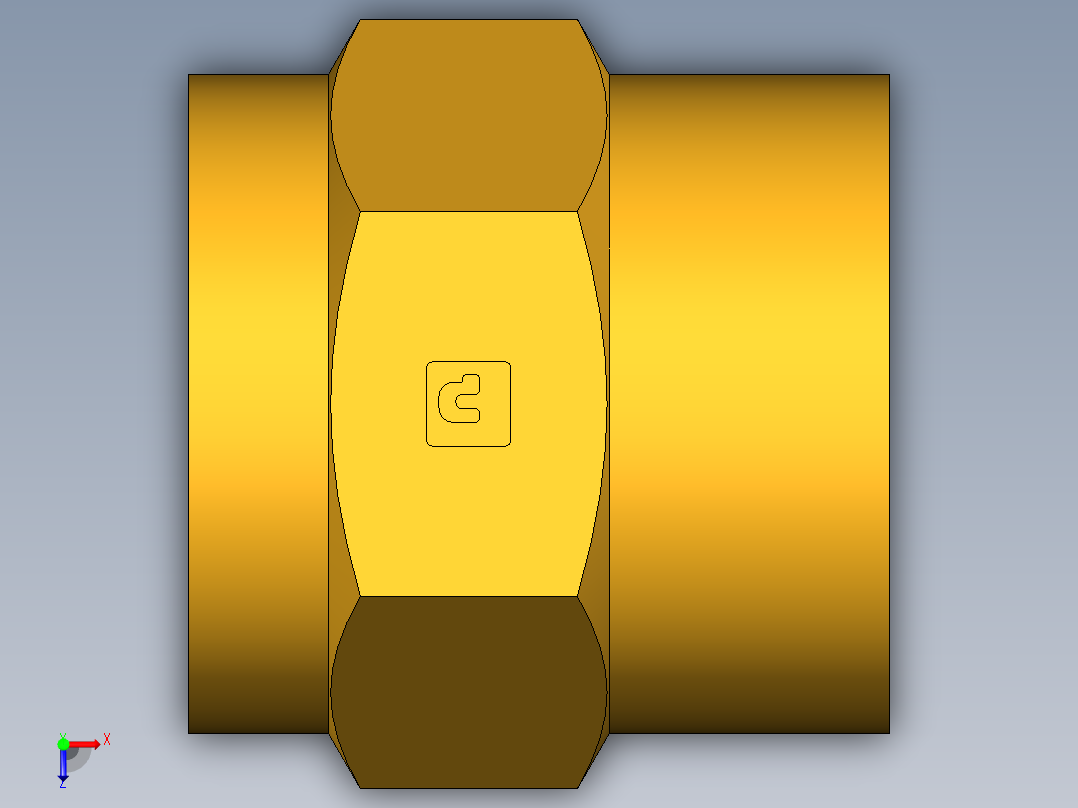 水管接头Female Hose to Female Pipe 99GH-12-12俯视图