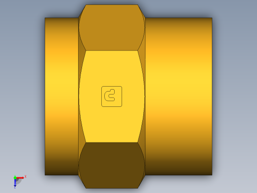 水管接头Female Hose to Female Pipe 99GH-12-12俯视缩略图