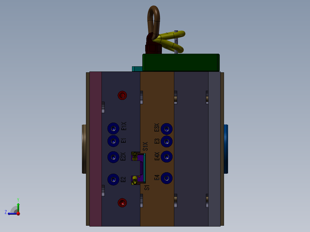 精密注塑模具右视图