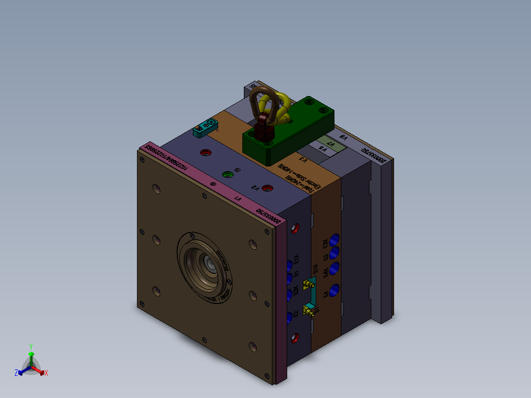 精密注塑模具正等轴测图