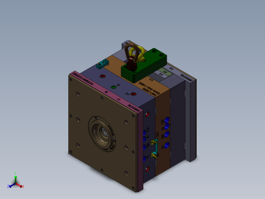 精密注塑模具正等轴测缩略图