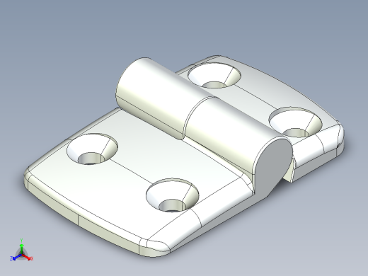 型材-KJN 30-45 DETACHABLE COMBI HINGE LEFT 095K3045L00正等轴测缩略图