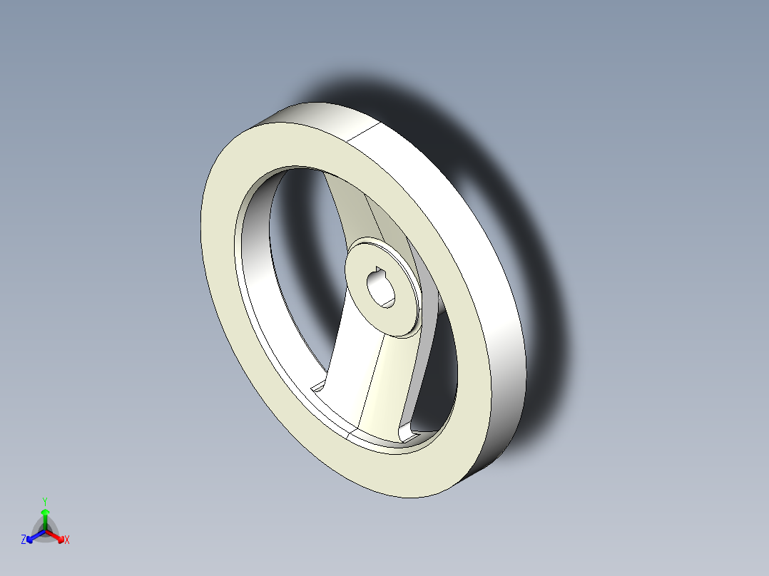 鋁合金手輪(無把手)2461-3D多系列多零件图纸模型主视图