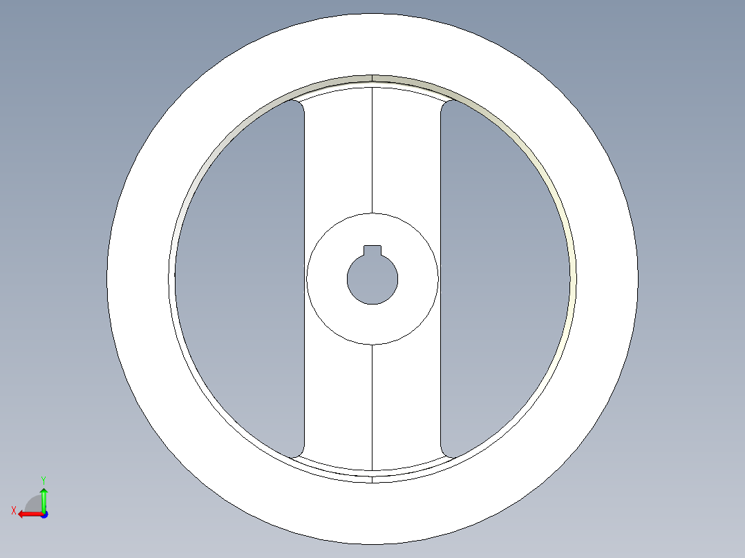 鋁合金手輪(無把手)2461-3D多系列多零件图纸模型后视图