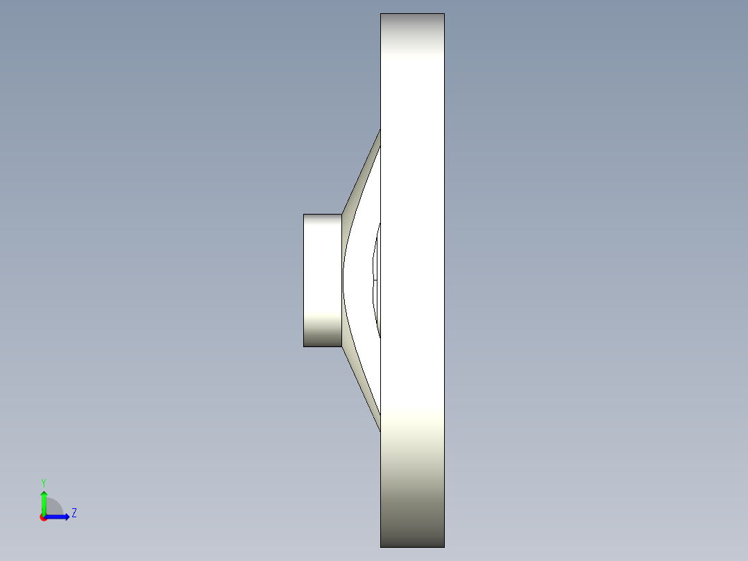 鋁合金手輪(無把手)2461-3D多系列多零件图纸模型左视图
