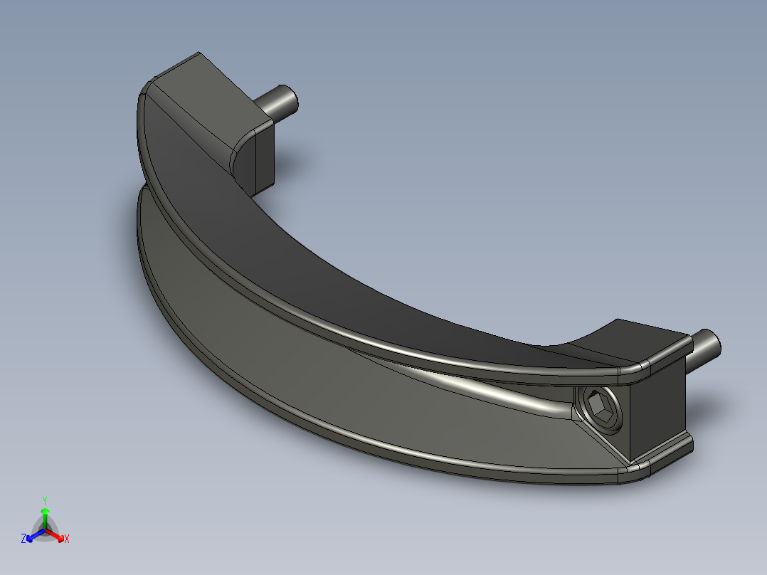取手(塑膠)BP(B)-3D多系列多零件图纸模型主视图
