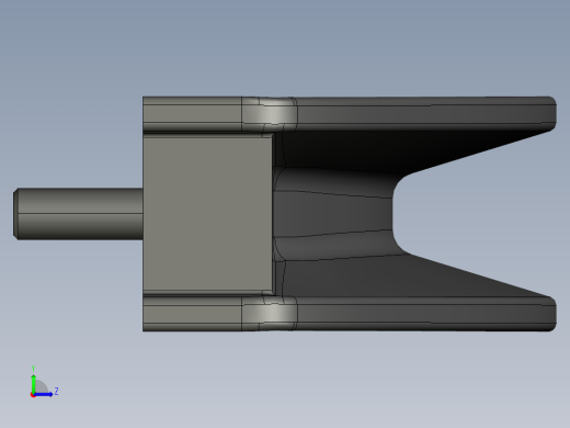 取手(塑膠)BP(B)-3D多系列多零件图纸模型左视缩略图