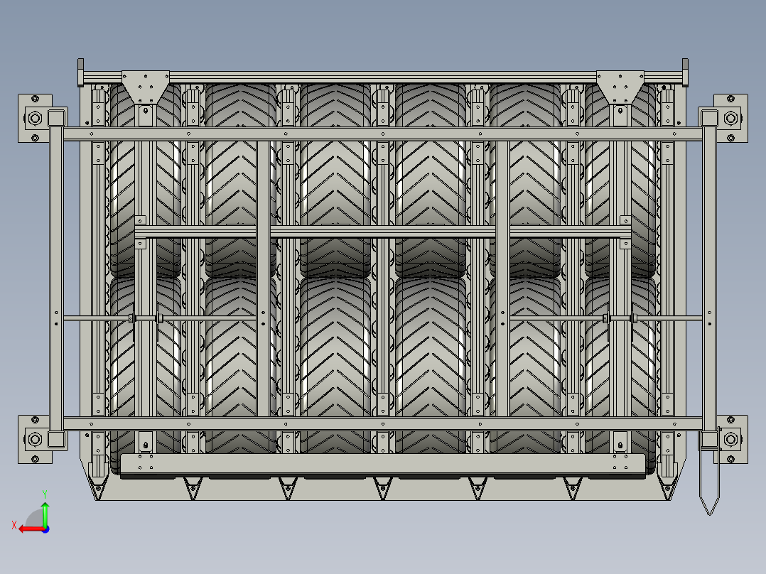 料架组合物流器具后视图