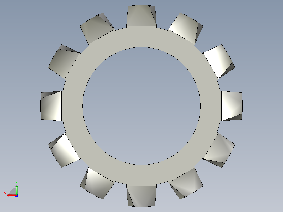 垫圈 外牙锁 公制-EXTERNAL TOOTH LOCK WASHER for M10 SCREW.STEP后视图