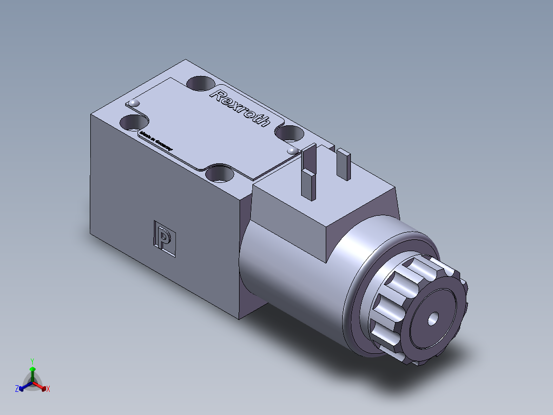 力士乐液压阀-4WE6Y6X正等轴测图