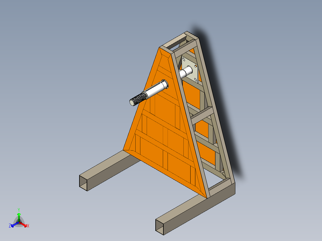 机械式鼓片开卷机正等轴测图