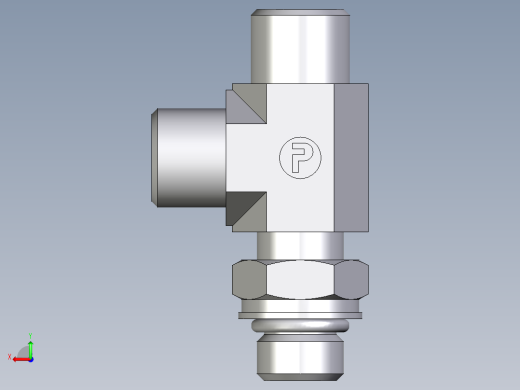 卡套式工业通用硬管接头EO_Adjustable_locknut_run_tee_LEE08SMOROMDCF后视缩略图