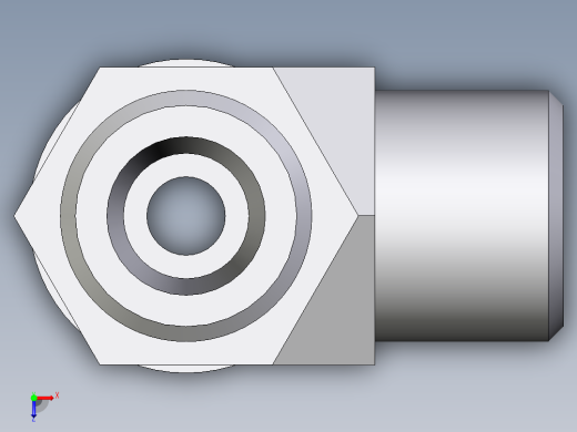 卡套式工业通用硬管接头EO_Adjustable_locknut_run_tee_LEE08SMOROMDCF俯视缩略图