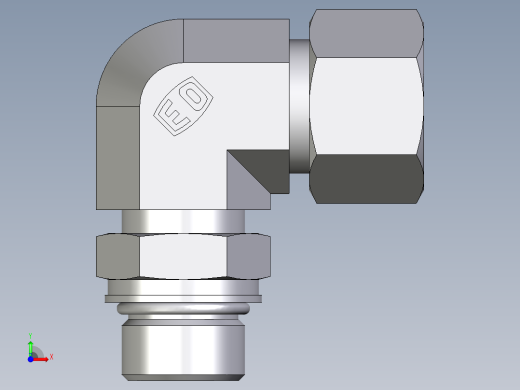 卡套式工业通用硬管接头EO_Adjustable_Locknut_elbow_WEE16ZSMORCF前视缩略图