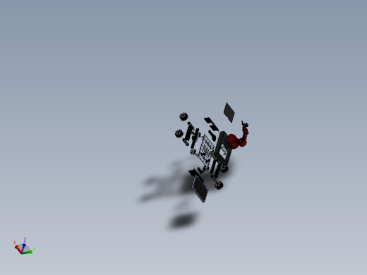 麦克纳姆轮工业机器臂车3D模型图纸 Solidworks设计